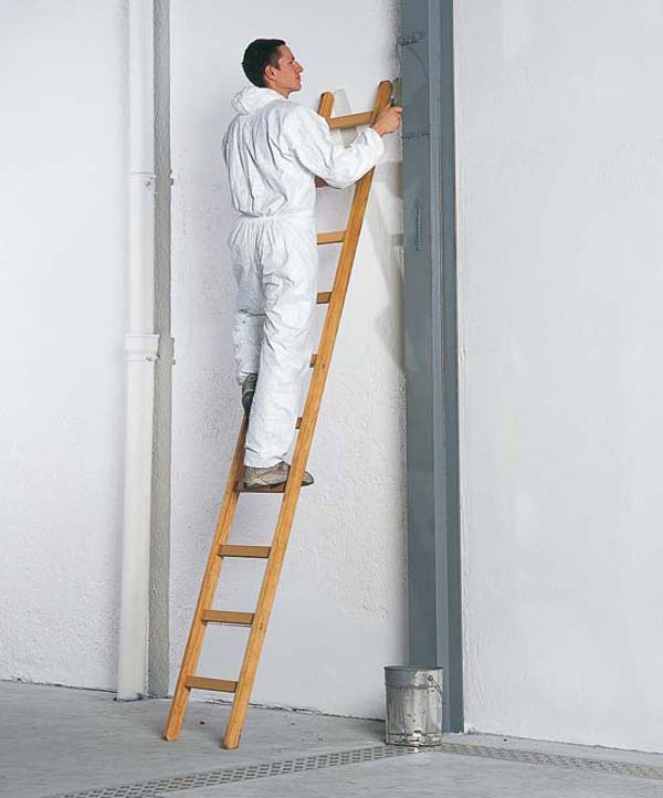 Holz-Sprossen-Anlegeleiter Crestamax L