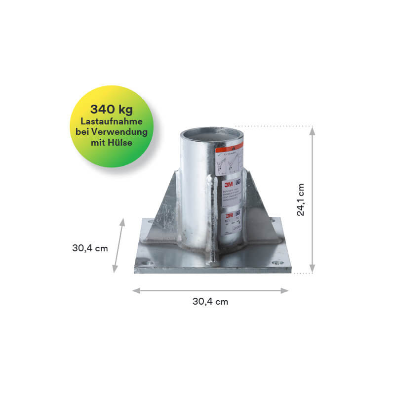 Bodenhülse HC verzinkte Stahlausführung Ansicht 2 Bodenhülse HC verzinkte Stahlausführung Ansicht 2