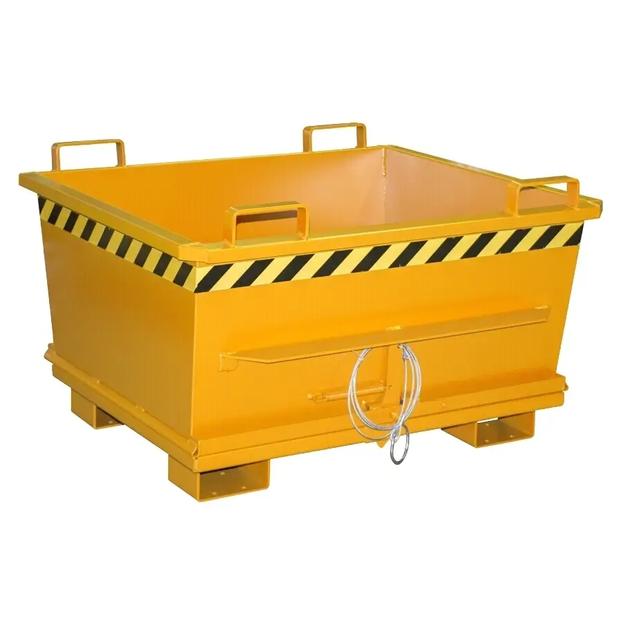 Klappbodenbehälter BKB 500 Gelborange Ansicht 1 Klappbodenbehälter BKB 500 Gelborange Ansicht 2