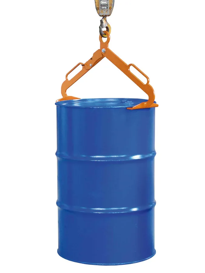 Bauer Fasszange LGZ – Aufnahme eines stehenden Fasses (TOMANRO)