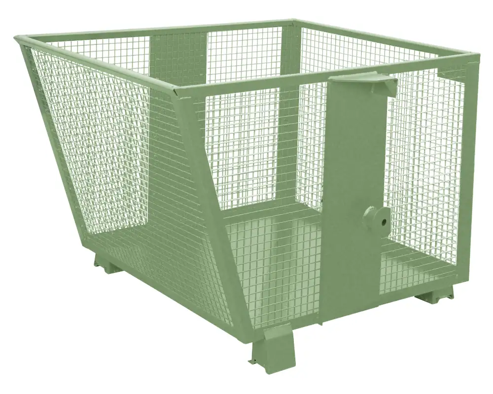 Gitterbehälter BSK-G 90 Resedagrün Ansicht 1 Gitterbehälter BSK-G 90 Resedagrün Ansicht 2