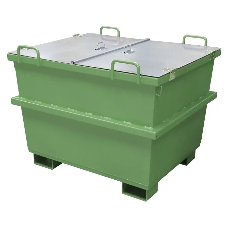 Universalcontainer UC 500, RAL 6011 Resedagrün Ansicht 2 Universalcontainer UC 500, RAL 6011 Resedagrün Ansicht 2