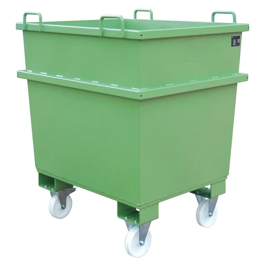 Universalcontainer UC 500, RAL 6011 Resedagrün Ansicht 3 Universalcontainer UC 500, RAL 6011 Resedagrün Ansicht 2