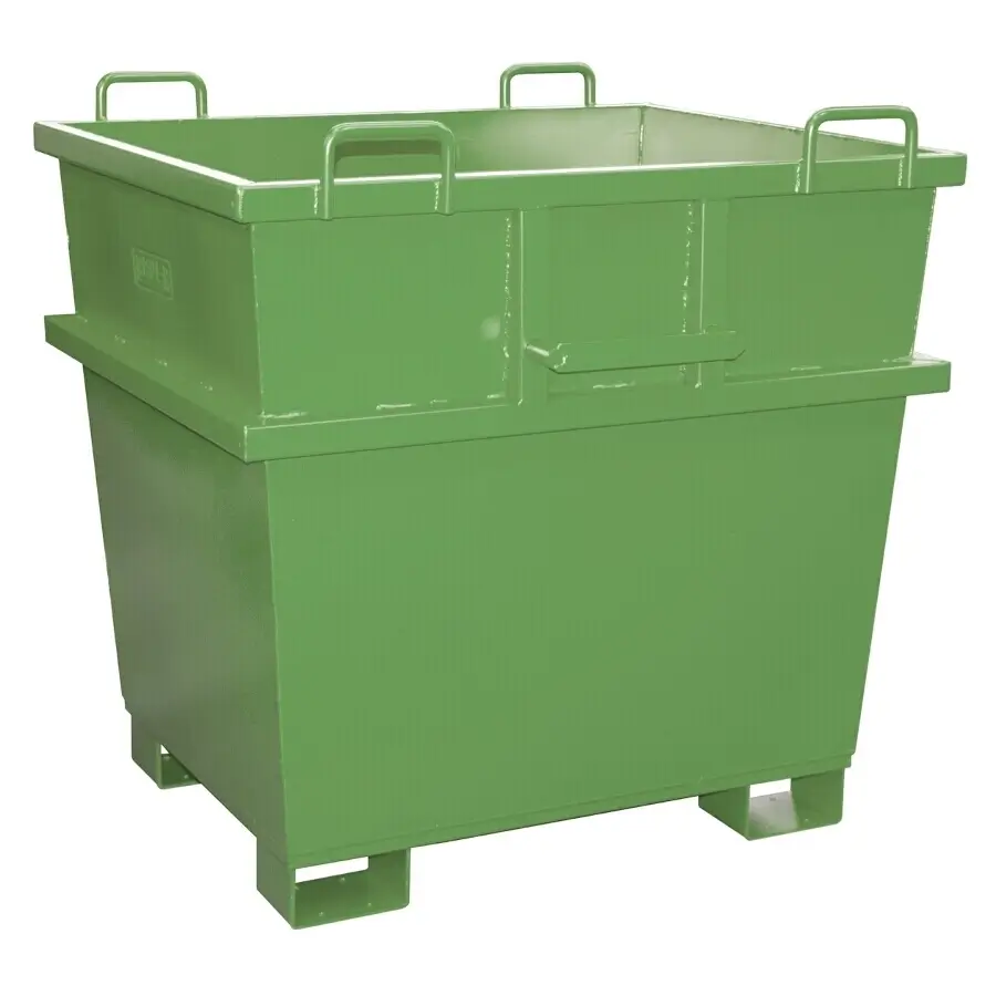 Universalcontainer UC 500, RAL 6011 Resedagrün Ansicht 4 Universalcontainer UC 500, RAL 6011 Resedagrün Ansicht 2