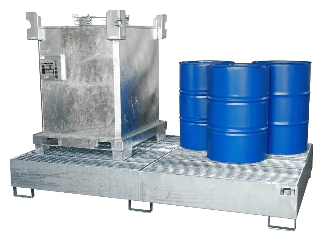 Auffangwanne AW 1000-10F, feuerverzinkt Ansicht 1 Auffangwanne AW 1000-10F, feuerverzinkt Ansicht 2