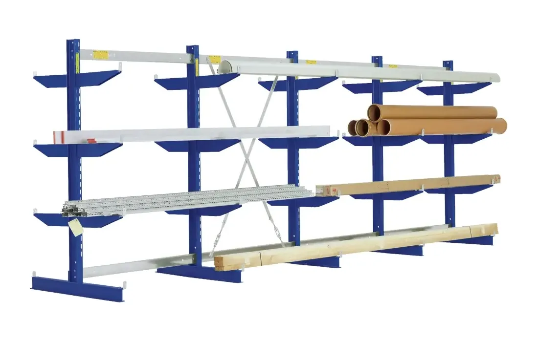 BITO Kragarmregale Typ L-zweiseitig – zweiseitige Langgutlagerung