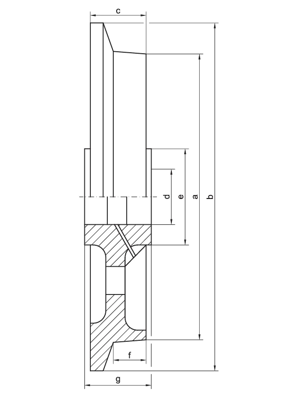 Masszeichnung von CAH Heiderich Spurkranzrad 1204 Masszeichnung von CAH Heiderich Spurkranzrad 1204