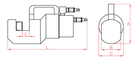 Abmessungen des Kettenschneiders CK0230 von Larzep