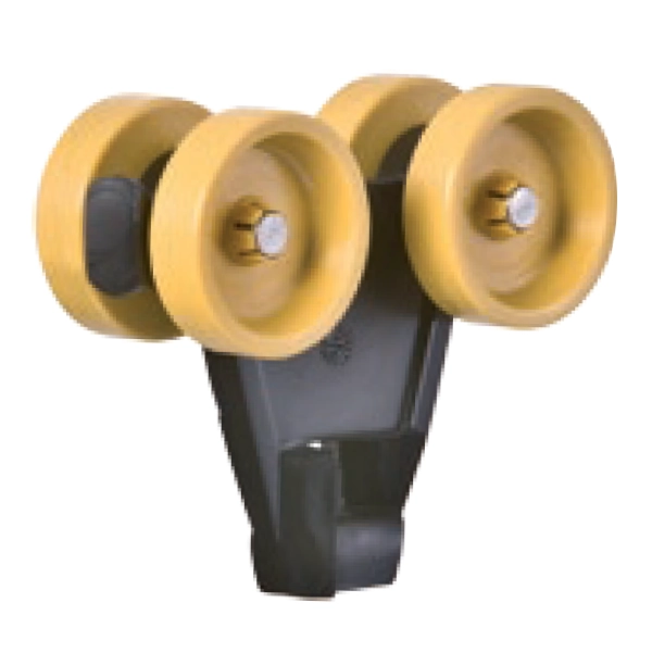 Zubehör Leitungswagensystem Laufwagen aus Kunststoff 4-rollig Ansicht 1 Zubehör Leitungswagensystem Laufwagen aus Kunststoff 4-rollig Ansicht 2