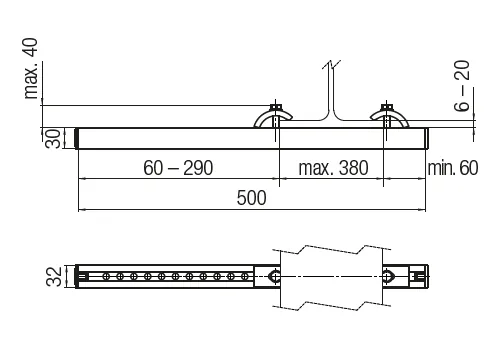 Conductix-Wampfler Stromabnehmerkonsolen (Option)