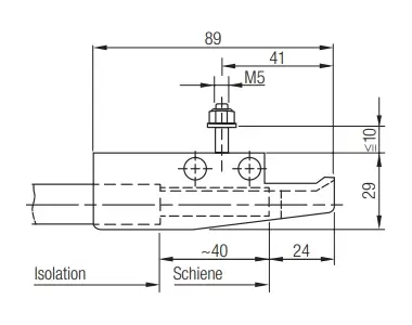 Abmessungen Conductix Schleifleitung 0811 Endkappe 081174 Abmessungen Conductix Schleifleitung 0811 Endkappe 081174
