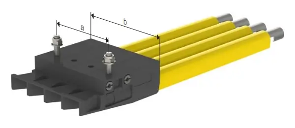 Abmessungen Conductix Schleifleitung 0811 Lochabstand der Endkappe 081174 Abmessungen Conductix Schleifleitung 0811 Lochabstand der Endkappe 081174
