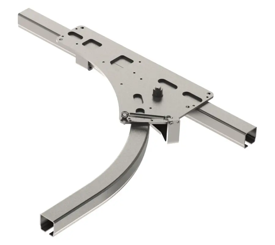 Zungenweiche 90° Rechts Ansicht 1 Zungenweiche 90° Rechts Ansicht 2