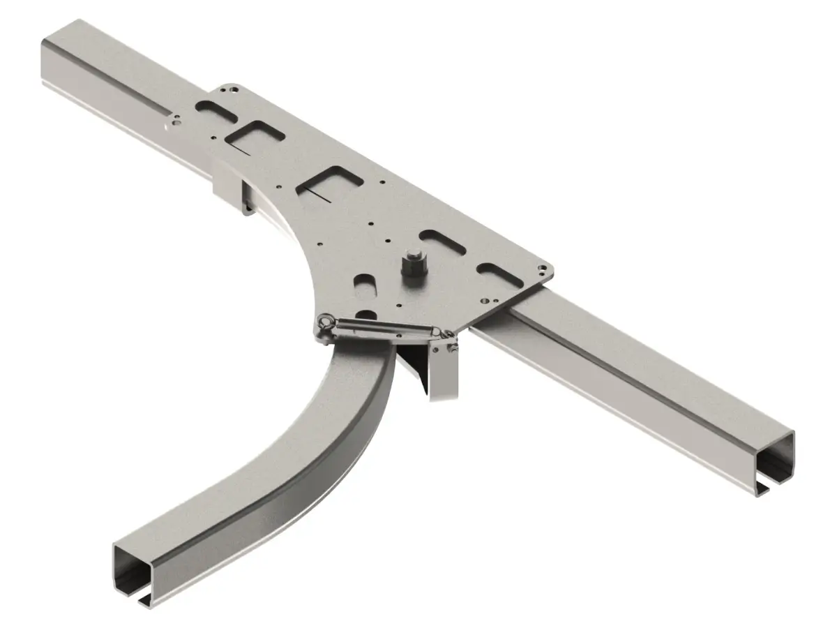 Zungenweiche 90° Rechts Ansicht 1 Zungenweiche 90° Rechts Ansicht 2