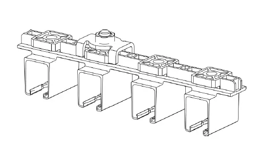 Kompaktschienenhalter 4P50 CRA PC Ansicht 1 Kompaktschienenhalter 4P50 CRA PC Ansicht 2