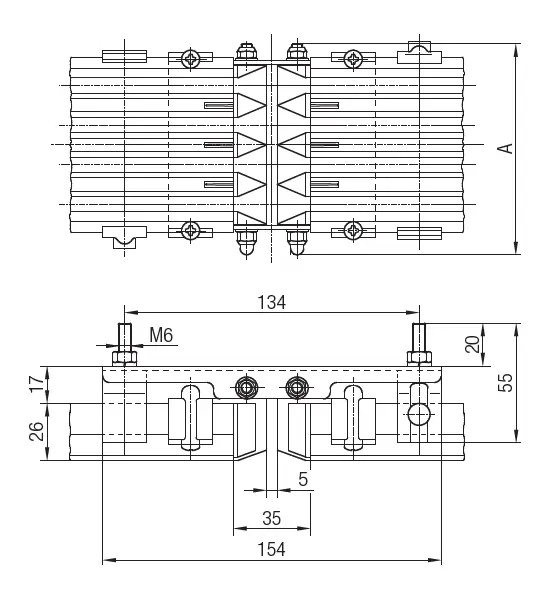 Abmessungen Lufttrennstellen 083195 Abmessungen Lufttrennstellen 083195