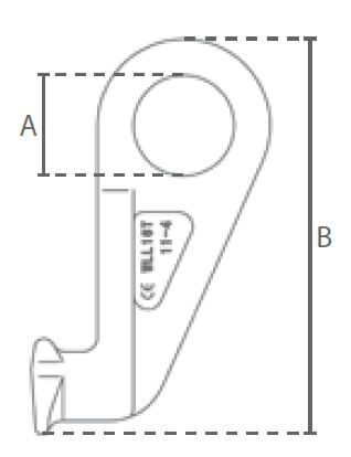 Maßskizze Delta Containerhaken