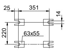 Abmessungen der Montagelöcher der Elektroseilwinde von Köster WE1