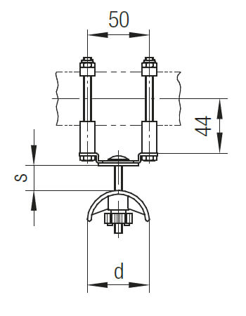 Abmessungen einer Endklemme 270 bzw. 280