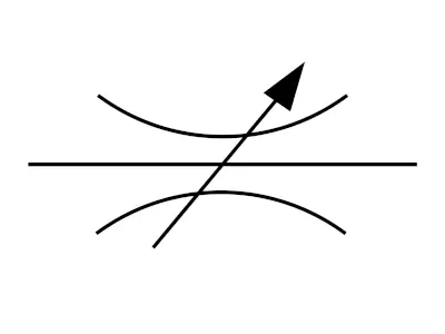 Schematisches Symbol für ein Drosselventil