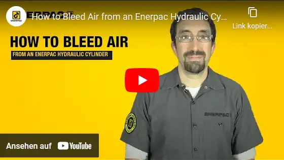 Video Entlüften eines Enerpac Zylinders