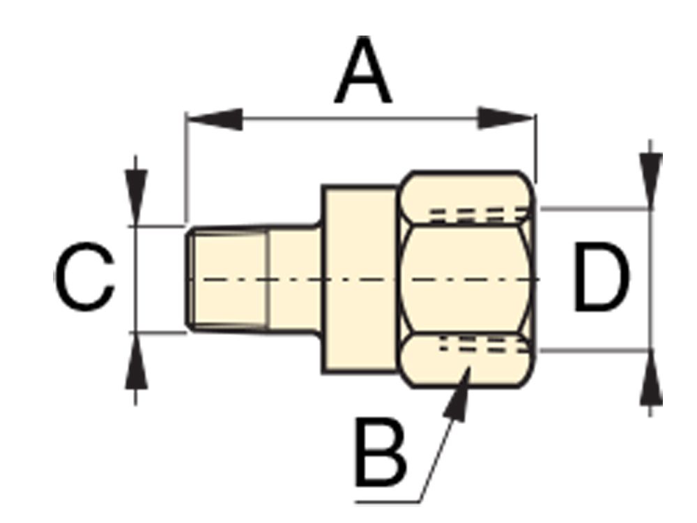 Enerpac Verschraubung FZ-1642 Maßblatt