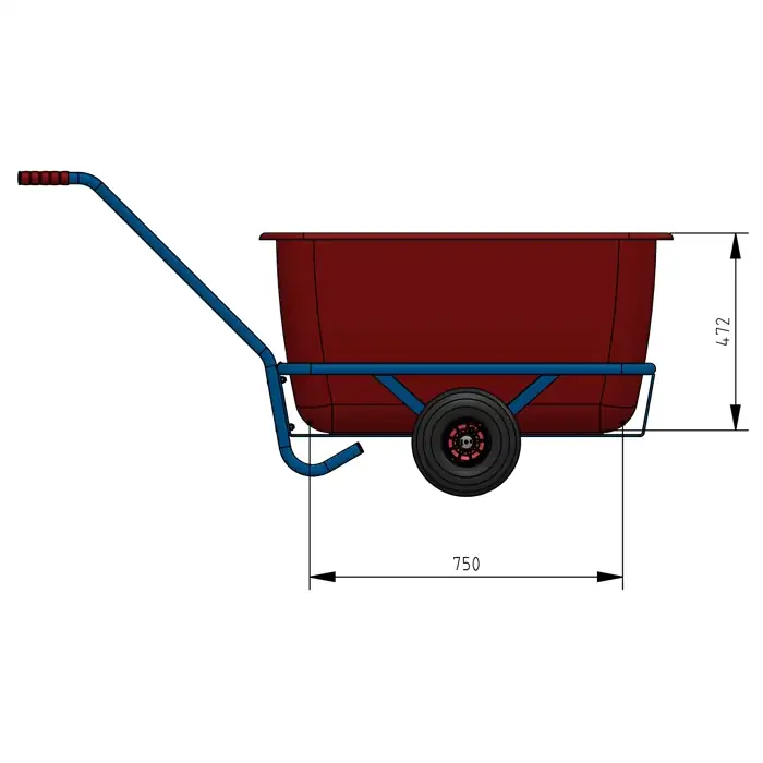 Fetra Handwagen mit Kunststoffmulde Fetra Handwagen mit Kunststoffmulde