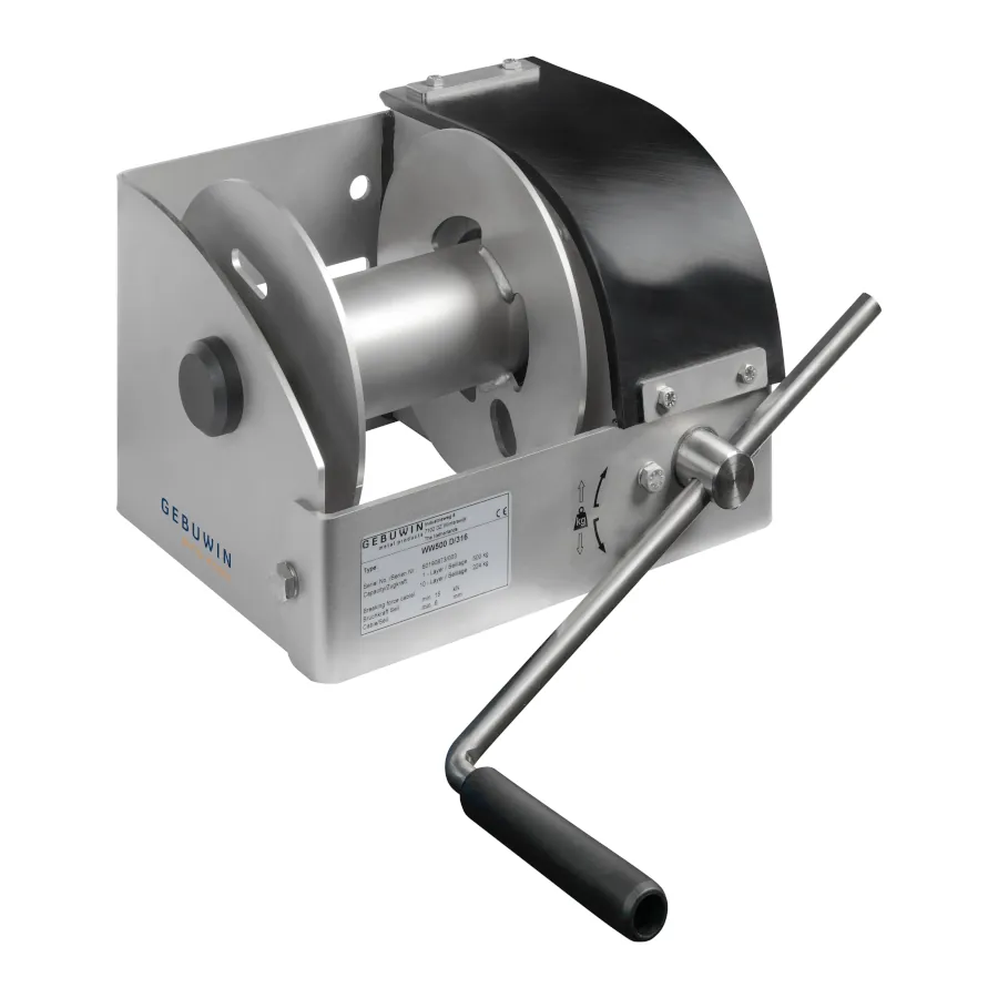 Edelstahl Handseilwinden MR 500 Ansicht 1 Edelstahl Handseilwinden MR 500 Ansicht 2