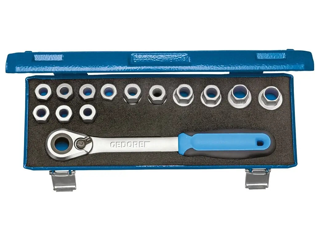 Steckschlüssel-Satz 1/2 Zoll Außen-6-kant 19 SKU-20 14-tlg 10-24 mm Ansicht 1 Steckschlüssel-Satz 1/2 Zoll Außen-6-kant 19 SKU-20 14-tlg 10-24 mm Ansicht 2