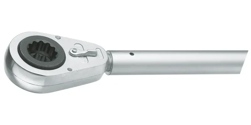 Schematische Darstellung der GEDORE Umschaltknarre mit Einsatzring UD 41 mit langem Hebel und 12-kant UD-Ring