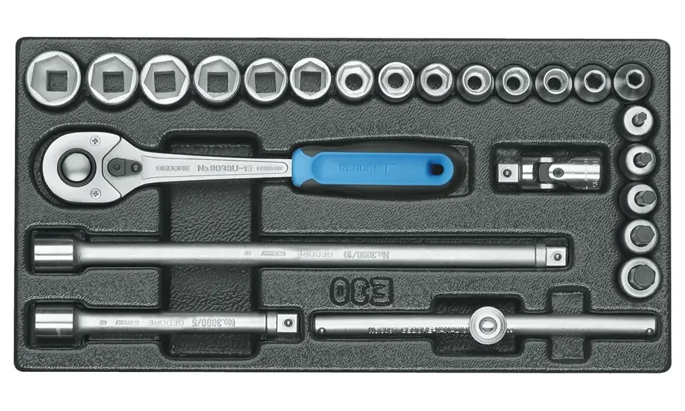 GEDORE Steckschlüssel und Knarren ES (Beispielansicht im ES-Modul)