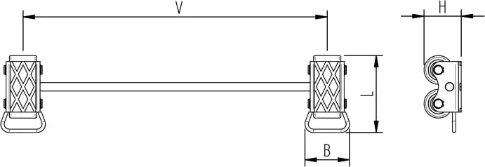 Abmessungen des HTS Transportfahrwerks IDEAL i30S