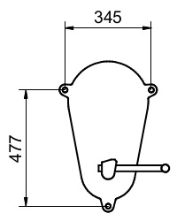Abmessungen der Montagebohrungen der Wandwinde WH10 von Köster-Heide