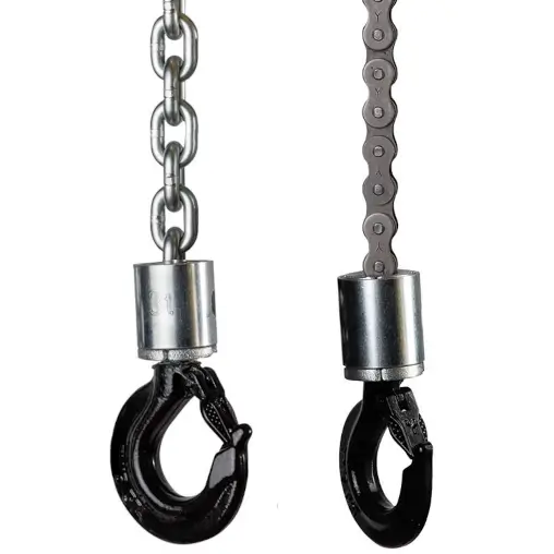 Rundgliedkette und Rollenkette vom Hubzug Yale C85 Rundgliedkette und Rollenkette vom Hubzug Yale C85