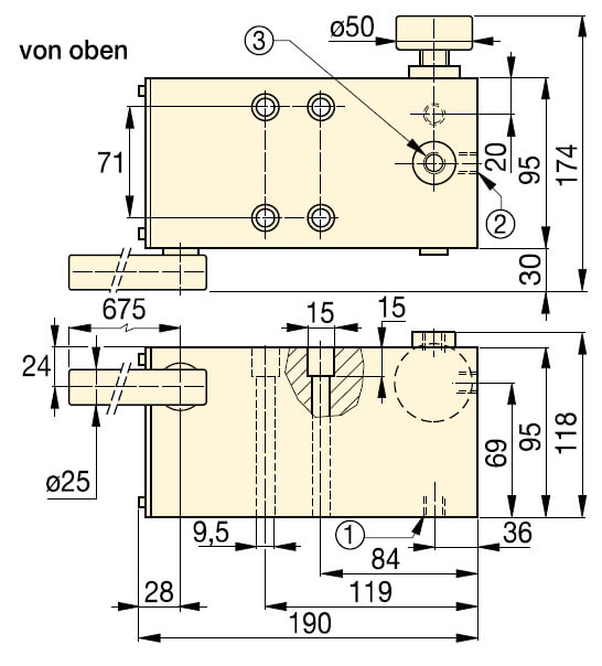 Abmessungen der Pumpe MP von Enerpac