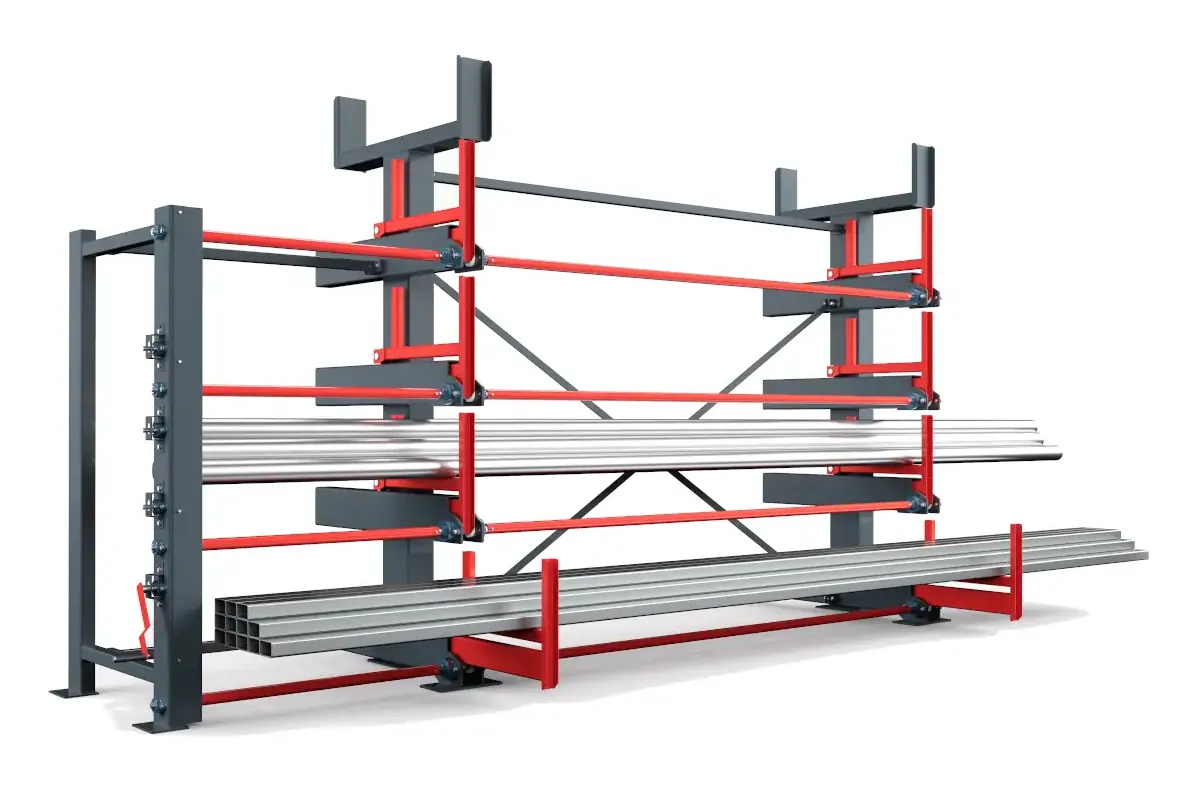 RR - Industrietechnik Roll-Aus-Regal (RRA) – Produktansicht