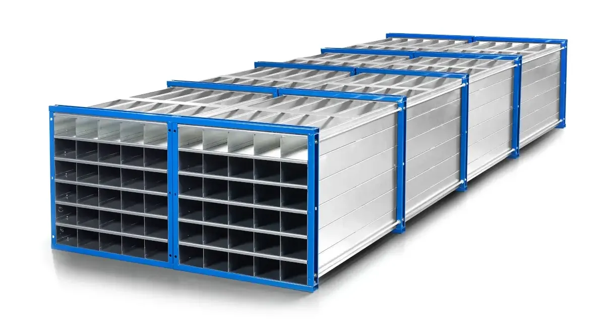 RR - Industrietechnik Wabenregal RWR – Wabenlager zur Langgutlagerung