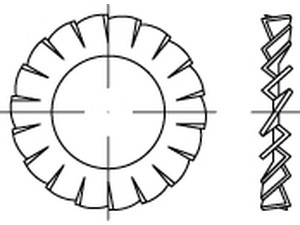  Stahl naturfarben Fächerscheiben A DIN6798 1345 2.2 mm