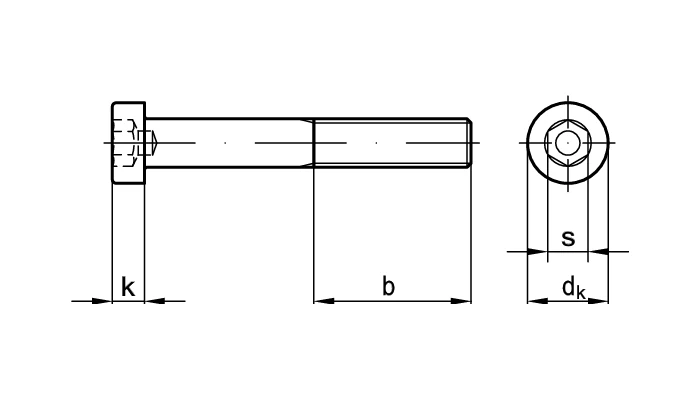 8.8 Zylinderschrauben DIN 6912 M6 x 8 VPE500 Ansicht 3 8.8 Zylinderschrauben DIN 6912 M6 x 8 VPE500 Ansicht 2