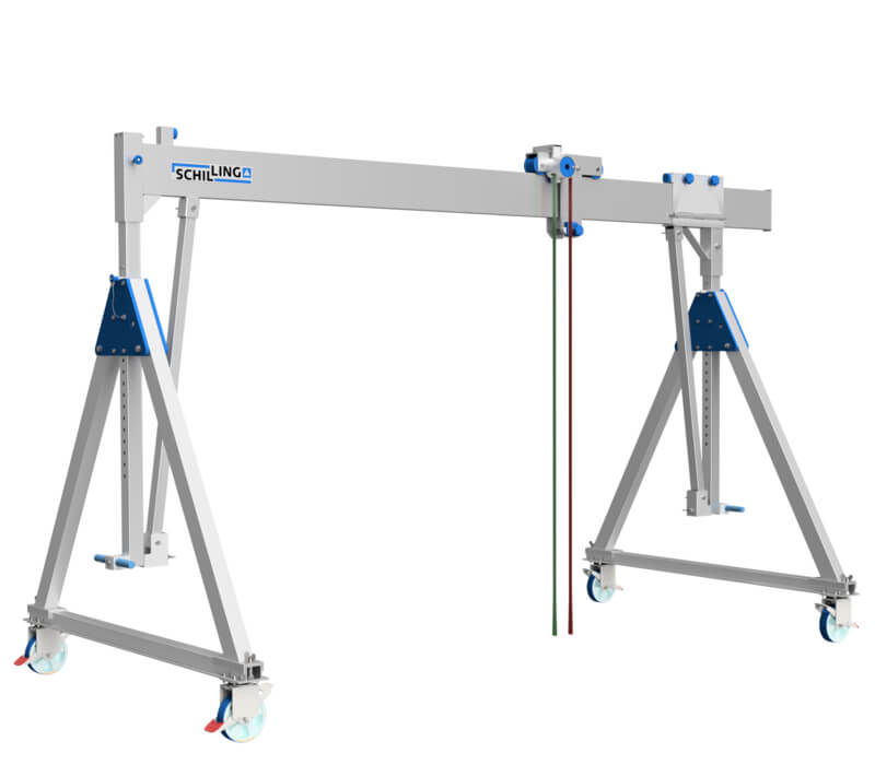 Schilling Alu Portalkran Fahrbar Unter Last Klein 1000 Kg Tomanro