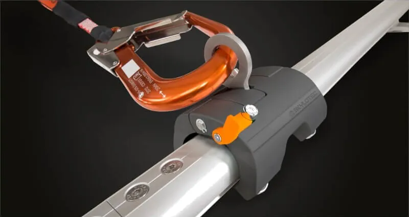 SKYLOTEC Skyrail Runner im SKYRAIL-Schienenprofil (Beispielabbildung)