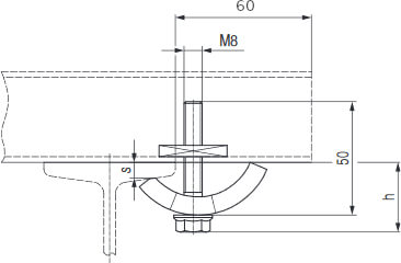 Abmessungen Spannpratzen, Spanndicke 4 - 20 mm