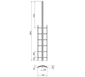 Tractel Gerader Überstieg mit Seitenholmen  A11, feuerverzinkt 