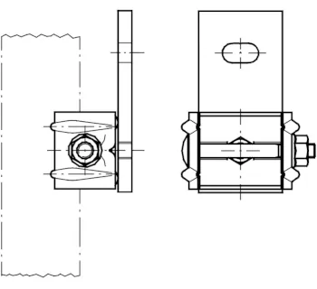 Tractel Halterung für Schächte  A11, feuerverzinkt 