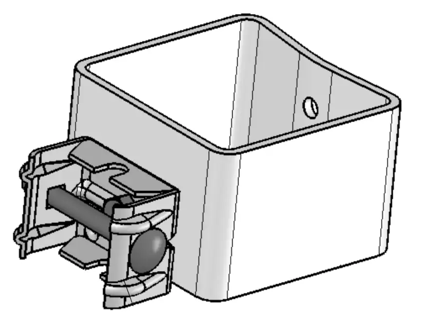Tractel Vierkantrohr-Halterung Typ II (FABA A11) – Produktansicht