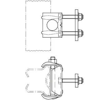 Tractel Zentrale Halterung auf Sprosse 1484 A11, Edelstahl 