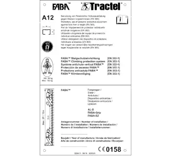 Tractel Hinweisschild Tractel Hinweisschild A12