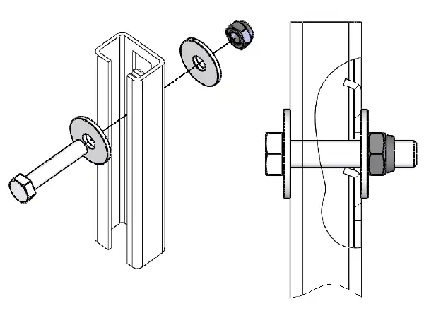 FABA-Sperren Feste Sperre Ansicht 1 FABA-Sperren Feste Sperre Ansicht 2