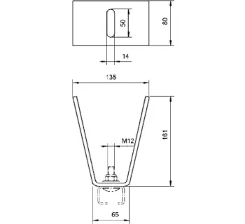 Tractel U Bügel zum Schweißen 1479 A12, feuerverzinkt 