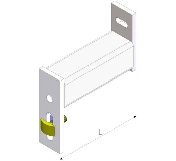 Tractel Vierkantrohr-Halterung 1479 A12, feuerverzinkt 